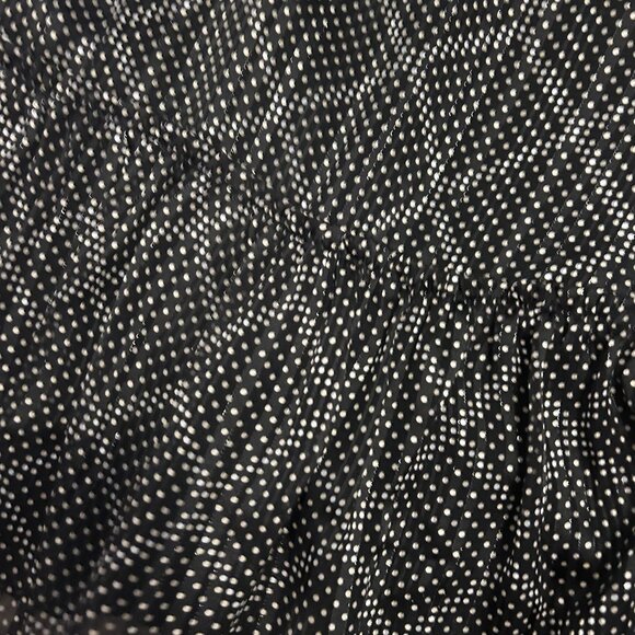 J Crew Ruffle Dress with Black and Gold Polka Dots size Medium - Picture 3 of 6